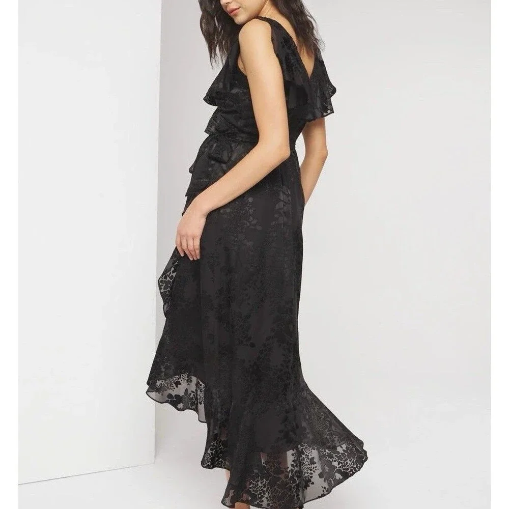 NWT White House Black Market Sleeveless Burnout Wrap Midi Dress Size 14 - Picture 2 of 11